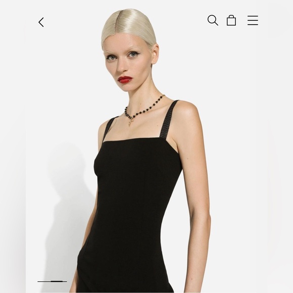 Dolce & Gabbana Black Wool Mini Dress